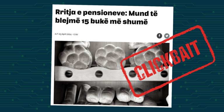 Përmes titullit nuk sqarohet se lajmi ka të bëjë me rritjen e pensioneve në Maqedoninë e Veriut