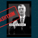 Zëri i dëgjuar në audio të video-materialit që shfaq Hashim Thaçin, nuk është i tij