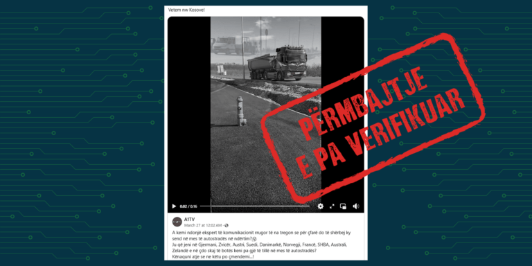 Videoja që shfaq hidrantin e zjarrfikësve në mes të rrugës nuk paraqet pamje nga Kosova