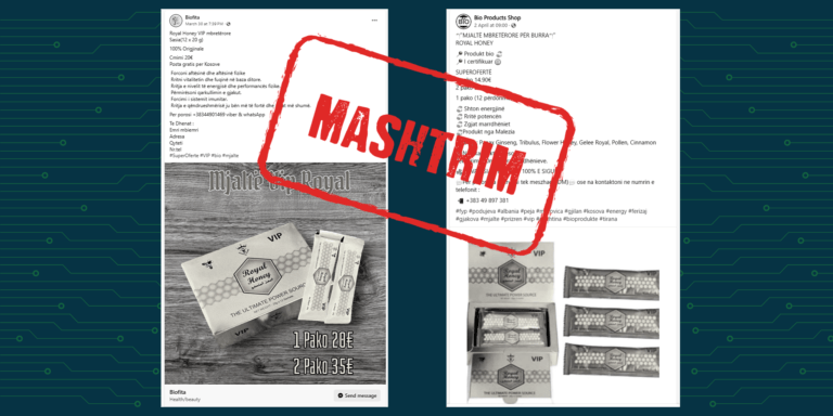 “Mjalti mbretëror për burrat” reklamohet si natyral, por ka përbërës të padeklaruar që mund të jenë të rrezikshëm për shëndet