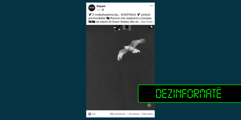 Rrejshëm pretendohet se në një stadium evropian u lëshua në fluturim një shqiponjë në nderim të futbollistit Granit Xhaka