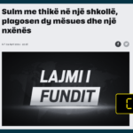 Në titull nuk bëhet e qartë se sulmi me thikë ka ndodhur në një shkollë në Uells