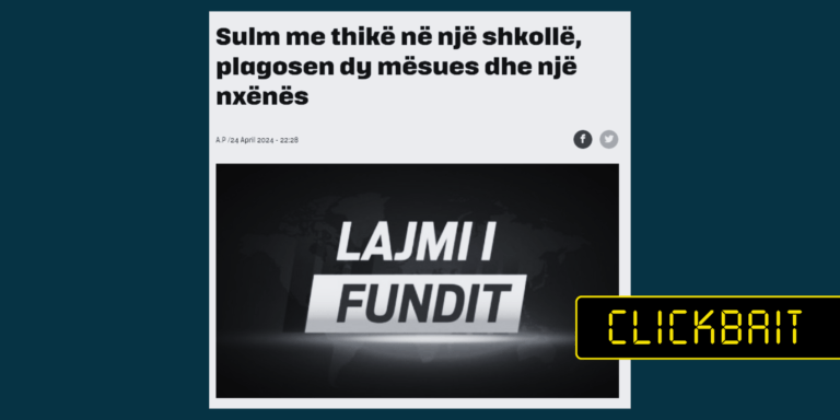 Në titull nuk bëhet e qartë se sulmi me thikë ka ndodhur në një shkollë në Uells