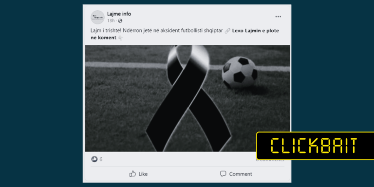 Lajmi i vjetër për vdekjen e një futbollisti shqiptar, paraqitet si aktual