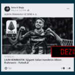 Dezinformohet përmes titullit se Albion Rrahmani është transferuar në Serie A