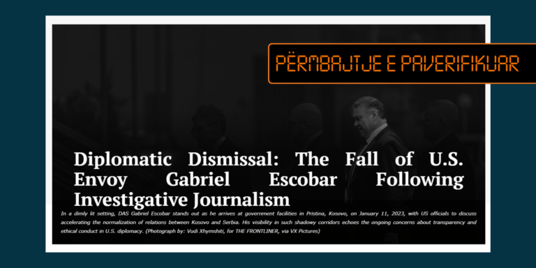 Pretendimi për shkarkimin e Escobarit, i paverifikuar dhe mohohet nga DASh
