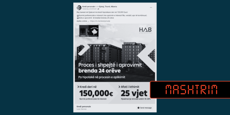 Keqpërdoret kampanja për kredi e një banke në Kosovë, si mundësi për të blerë banesë në Gjakovë
