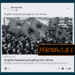 Pretendohet pa fakte se numri i shqiptarëve në të gjithë botën është 18.2 milionë