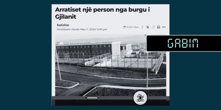 Përmes titullit pretendohet gabimisht se një person është arratisur nga burgu