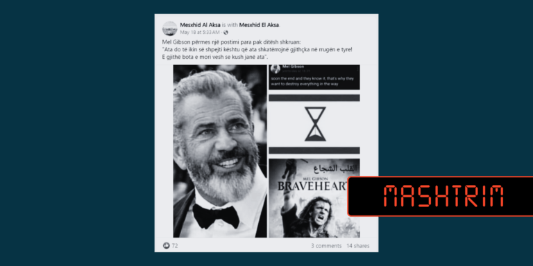 Mel Gibson nuk ka dhënë komente për Izraelin në rrjete sociale