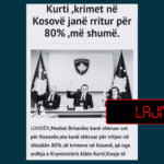 Pretendohet rrejshëm për rritje në 80% të krimeve gjatë qeverisjes së Albin Kurtit