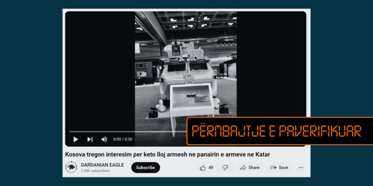 Nuk ofrohen fakte se Kosova ka shprehur interesim për armatimin që shfaqet në video