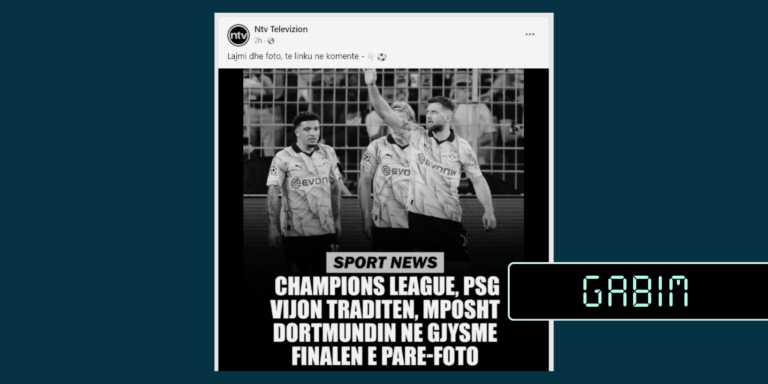 Raportohet gabimisht se PSG e mposhti Dortmundin në Ligën e Kampionëve