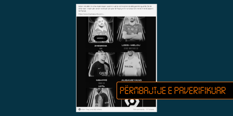 Nuk mund të zgjidhet online lojtari më i mirë i vitit në Francë