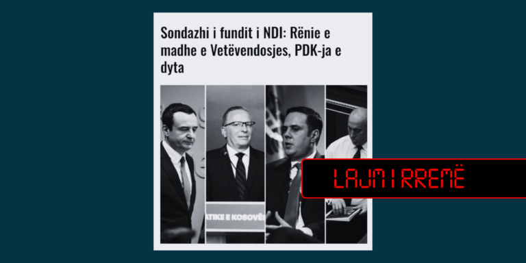 Lajmi për sondazhin nga NDI është i rremë