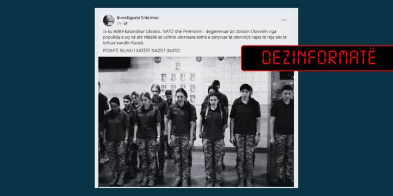 Fotografia nuk paraqet rekrutimin e vajzave të reja ukrainase për të luftuar