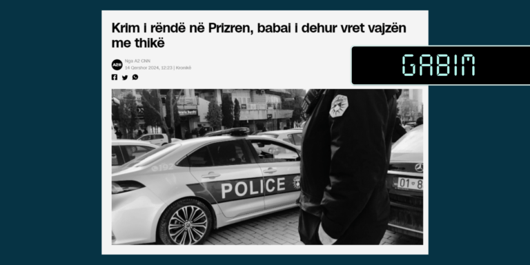 Raportohet gabimisht për vrasjen e një vajze në Prizren