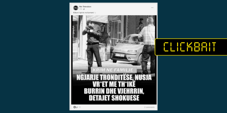 Titulli nuk sqaron se ngjarja ka ndodhur në Maqedoninë e Veriut, fotografia është e vitit 2016 e realizuar në Prishtinë
