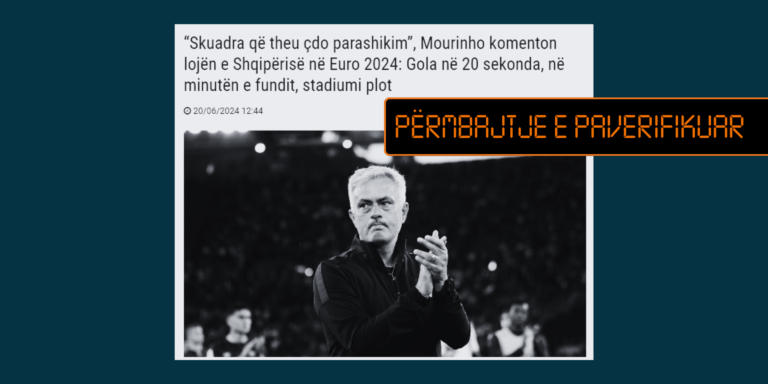 Mourinho nuk ka shkruar në Twitter për Kombëtaren e Shqipërisë, llogaria nuk është zyrtare