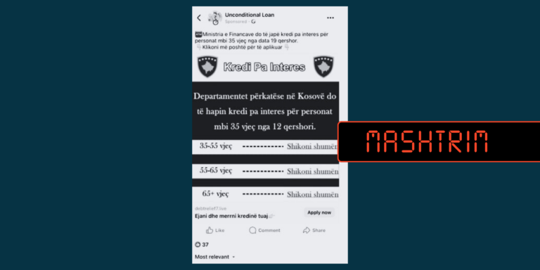 Ministria e Financave nuk ofron kredi pa interes për personat mbi 35 vjeç