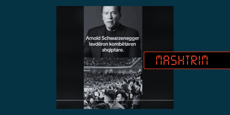 Schwarzenegger nuk ka lavdëruar kombëtaren shqiptare të futbollit, përmbajtja u gjenerua me inteligjencë artificiale
