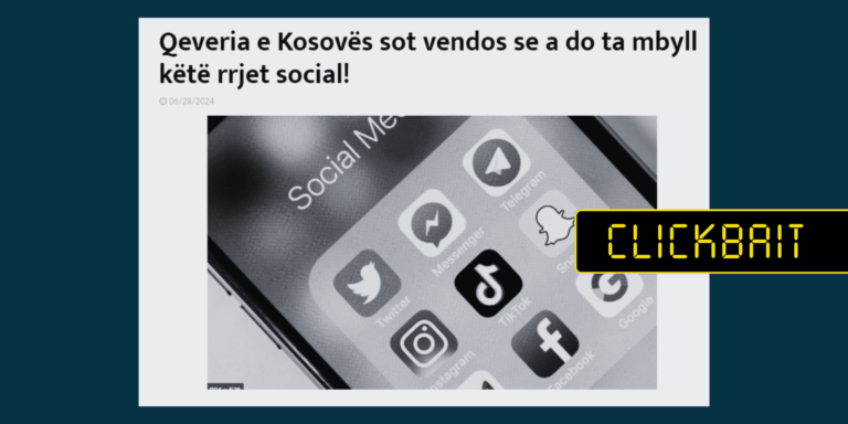 Titulli nuk qartëson që propozimi për ndalim të TikTok-ut vlen vetëm për institucionet publike