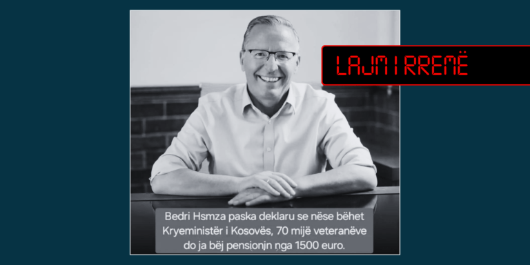 Bedri Hamza nuk ka premtuar se do t’i rritë pensionet për veteranët e luftës deri në 1500 euro