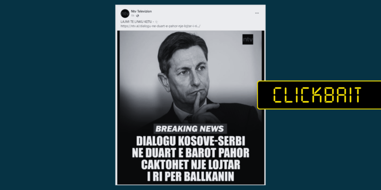 Titull çorientues, Pahor nuk është emëruar emisar për dialogun