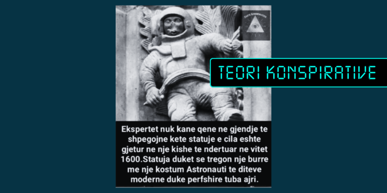 Pretendim i rremë se statuja e gdhendur e astronautit në një katedrale daton që nga shekulli XVI