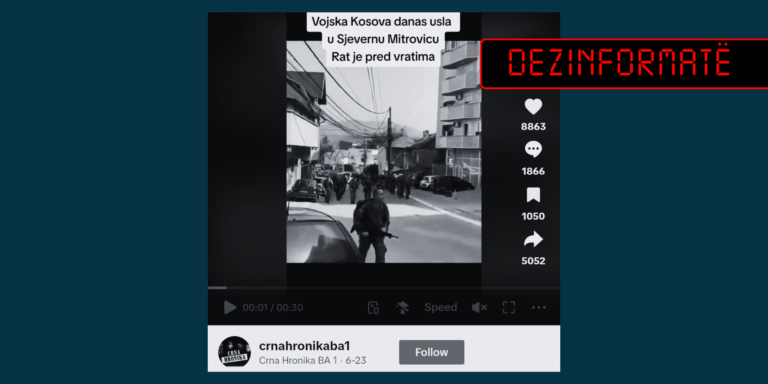 Pamjet nuk paraqesin pjesëtarë të FSK-së në Mitrovicën e Veriut, videoja është e vjetër e realizuar në Mitrovicën e Jugut