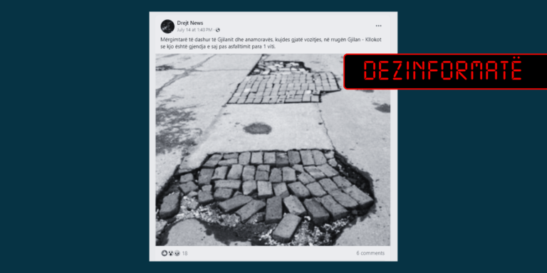 Me një fotografi nga Rusia tentohet të paraqitet gjendja e rrugës Gjilan – Kllokot