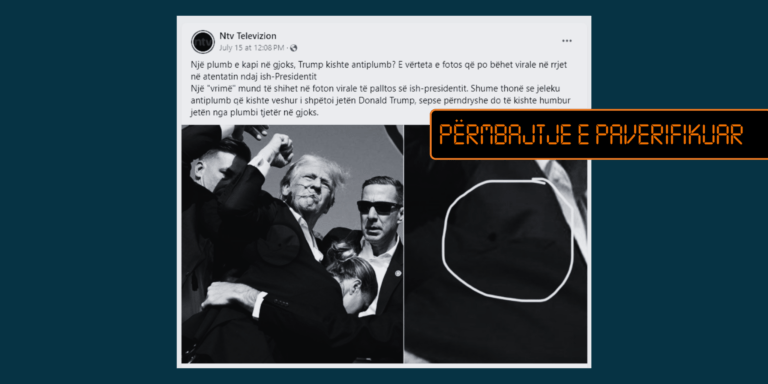 Fotografia nuk tregon vrimën e plumbit pranë gjoksit të Trumpit