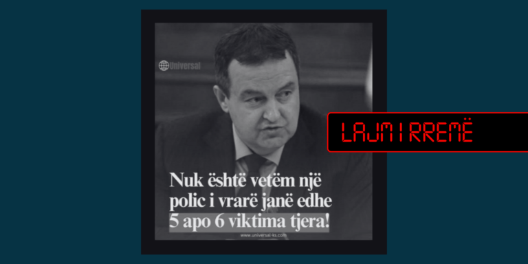 Daçiq nuk ka thënë se përveç policit të vrarë, janë edhe 5 apo 6 viktima tjera