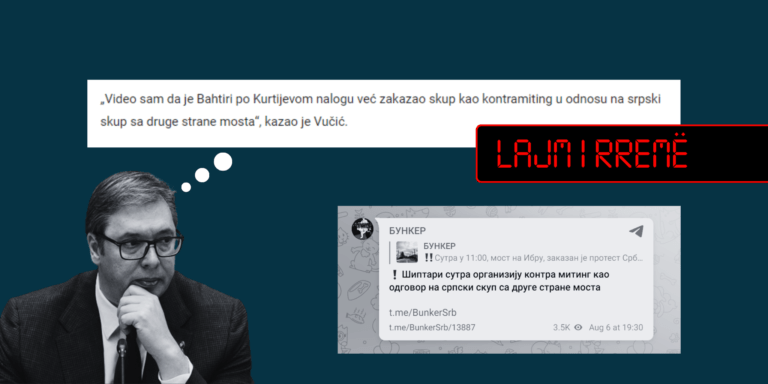 Nuk është organizuar kundër-tubim nga shqiptarët ndaj protestës së paralajmëruar të serbëve, siç pretendon Vuçiq