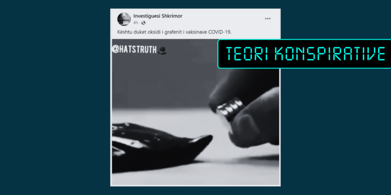 Pretendim i rremë se videoja tregon se si duket oksidi i grafenit që gjendet në vaksinat anti-Covid