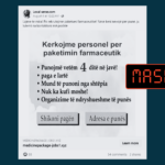 Përmbajtja mashtruese pretendon se po kërkohen punonjës për paketim farmaceutik