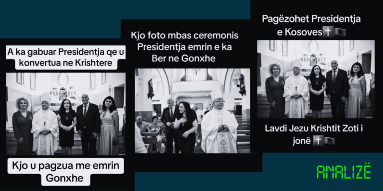 Keqinformohet se presidentja Osmani u konvertua në katolike