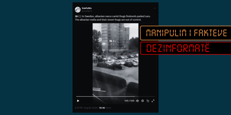 Pretendim i pa bazë se “narko bandat shqiptare” po djegin automjetet në Suedi