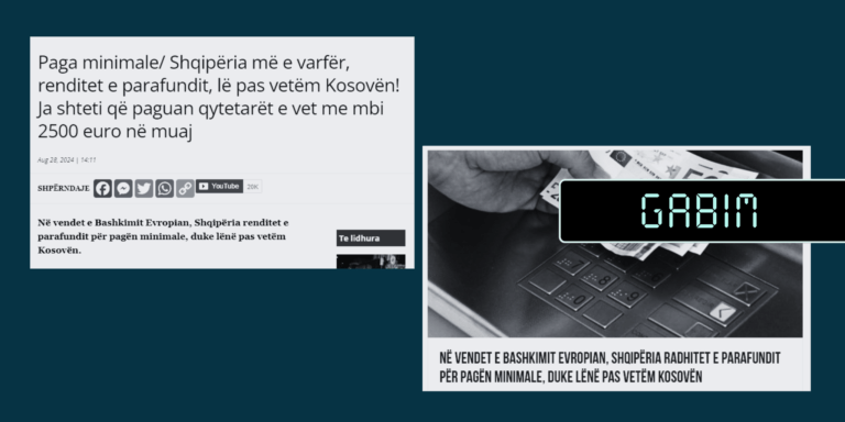 Shqipëria dhe Kosova paraqiten gabimisht si anëtare të Bashkimit Evropian në listën e pagave minimale