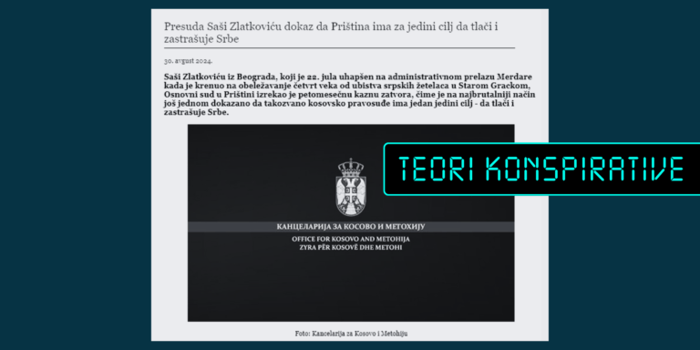 Konspirohet se dënimi i Zlatkoviqit për nxitje të përçarjes është qëllim i Prishtinës për shtypje dhe frikësim të serbëve