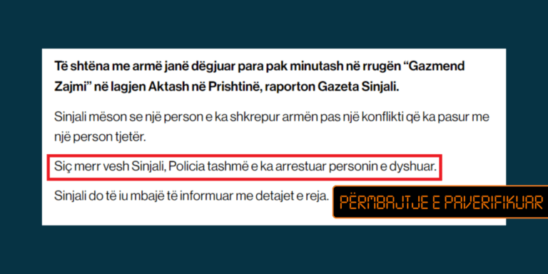 Pretendim i pakonfirmuar se është arrestuar i dyshuari për sulm ndaj një qytetari në Aktash