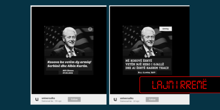 Publikohen vlerësime të rreme të Bill Clinton për Thaçin e Kurtin