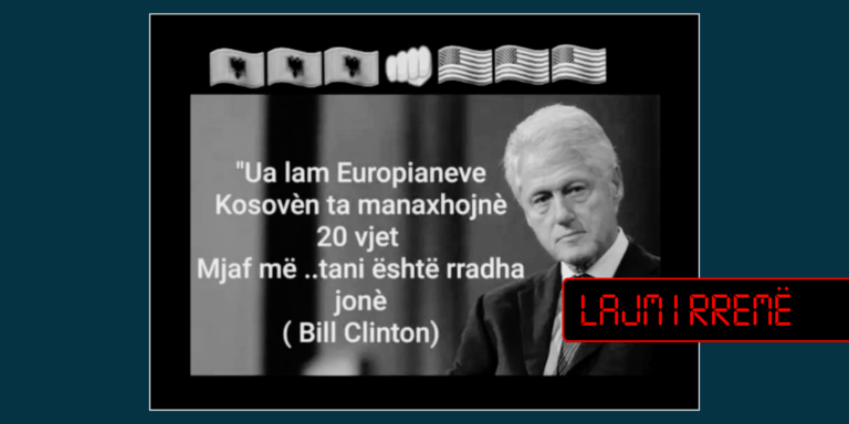 Publikohet deklaratë e rreme që pretendohet se është thënë nga Bill Clinton