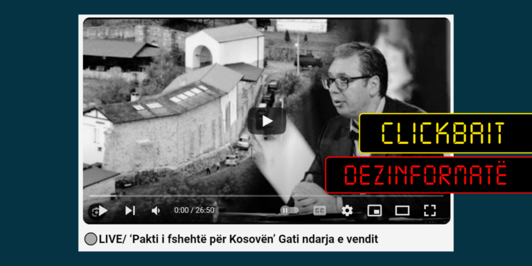 Titull çorientues që nuk sqaron autorin dhe periudhën e informacionit të pretenduar
