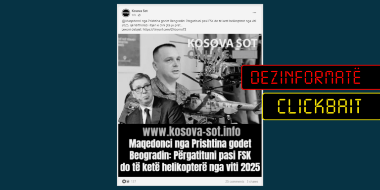 Titull çorientues: Maqedonci nuk e ka kërcënuar Beogradin