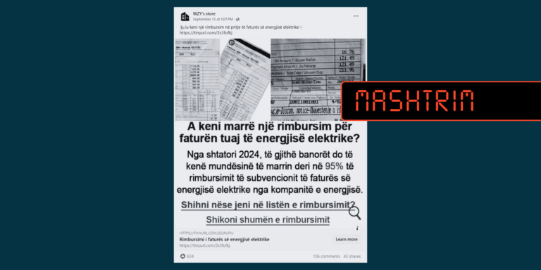 Ripublikohet mashtrim për rimbursim të faturave të energjisë elektrike