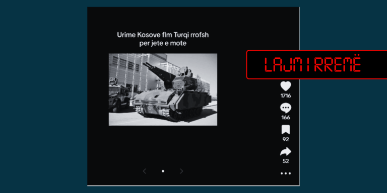 Tjetër pretendim i rremë se Kosova ka siguruar tank nga Turqia