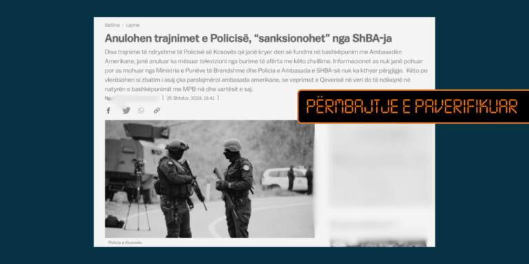 Ambasada e SHBA-së thotë se nuk ka marrë vendim për anulimin e trajnimeve për Policinë e Kosovës