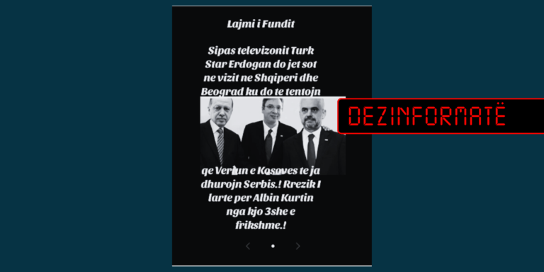 Pretendim i rremë se Erdogan viziton Tiranën dhe Beogradin, me qëllim ndarjen e Kosovës