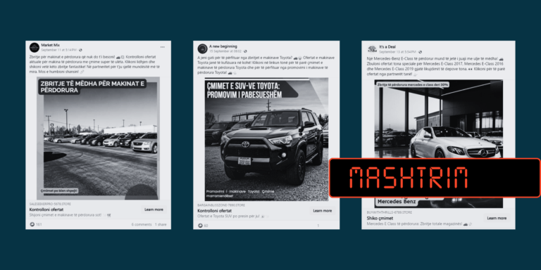 Përmbajtje mashtruese për shitje të veturave me zbritje